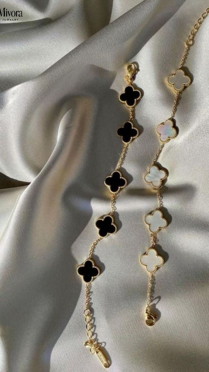 CLOVER BRACELET SET | GOLD