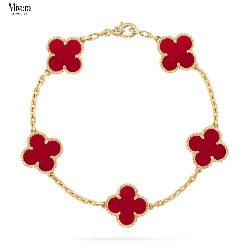 GOLD RED | STACKABLE BRACELET SET