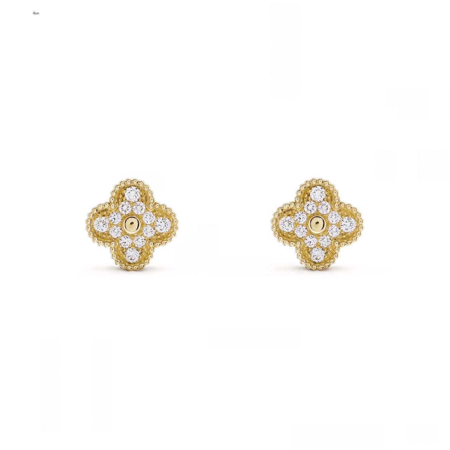 CLOVER DIAMOND EARRINGS | GOLD