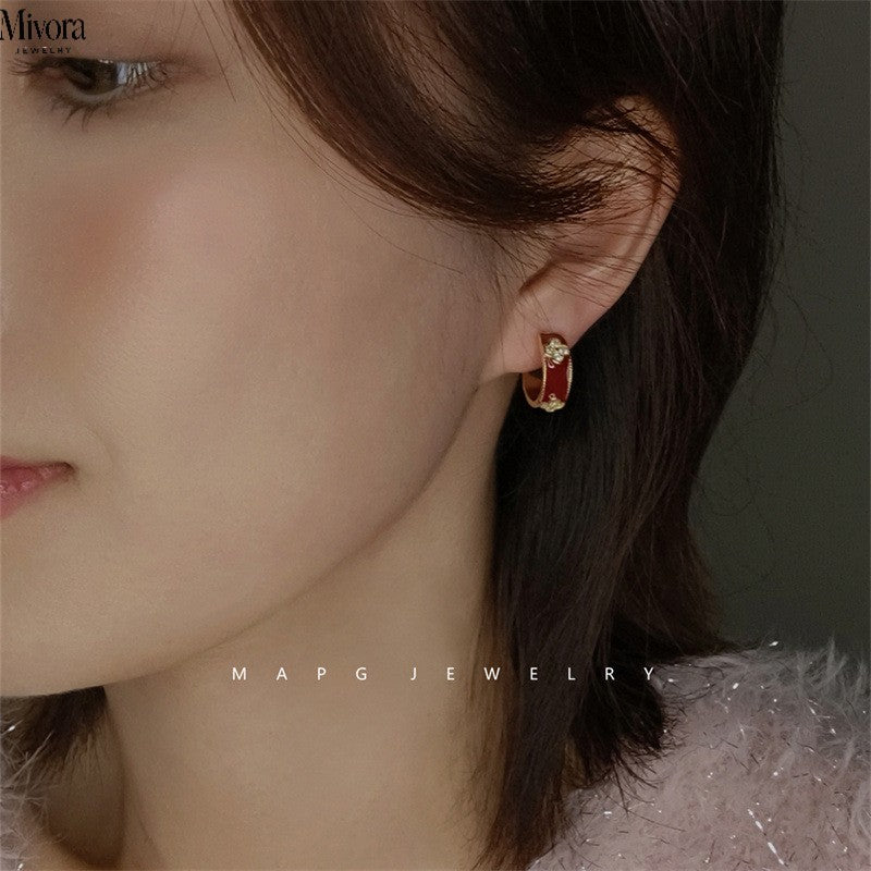 Mivora® ENAMEL CLOVER SIGNATURE EARRINGS