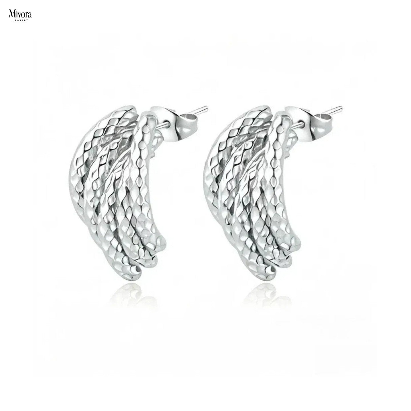 Mivora® SCULPTED HOOP EARRINGS