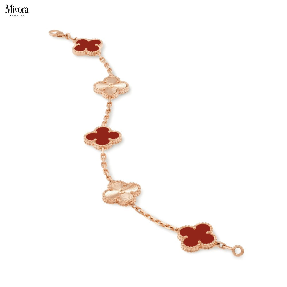 CLOVER BRACELET | RED ROSE GOLD