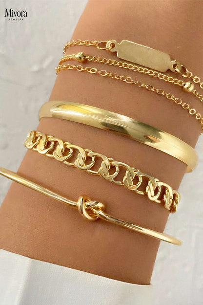 PARIS BRACELET SET | GOLD