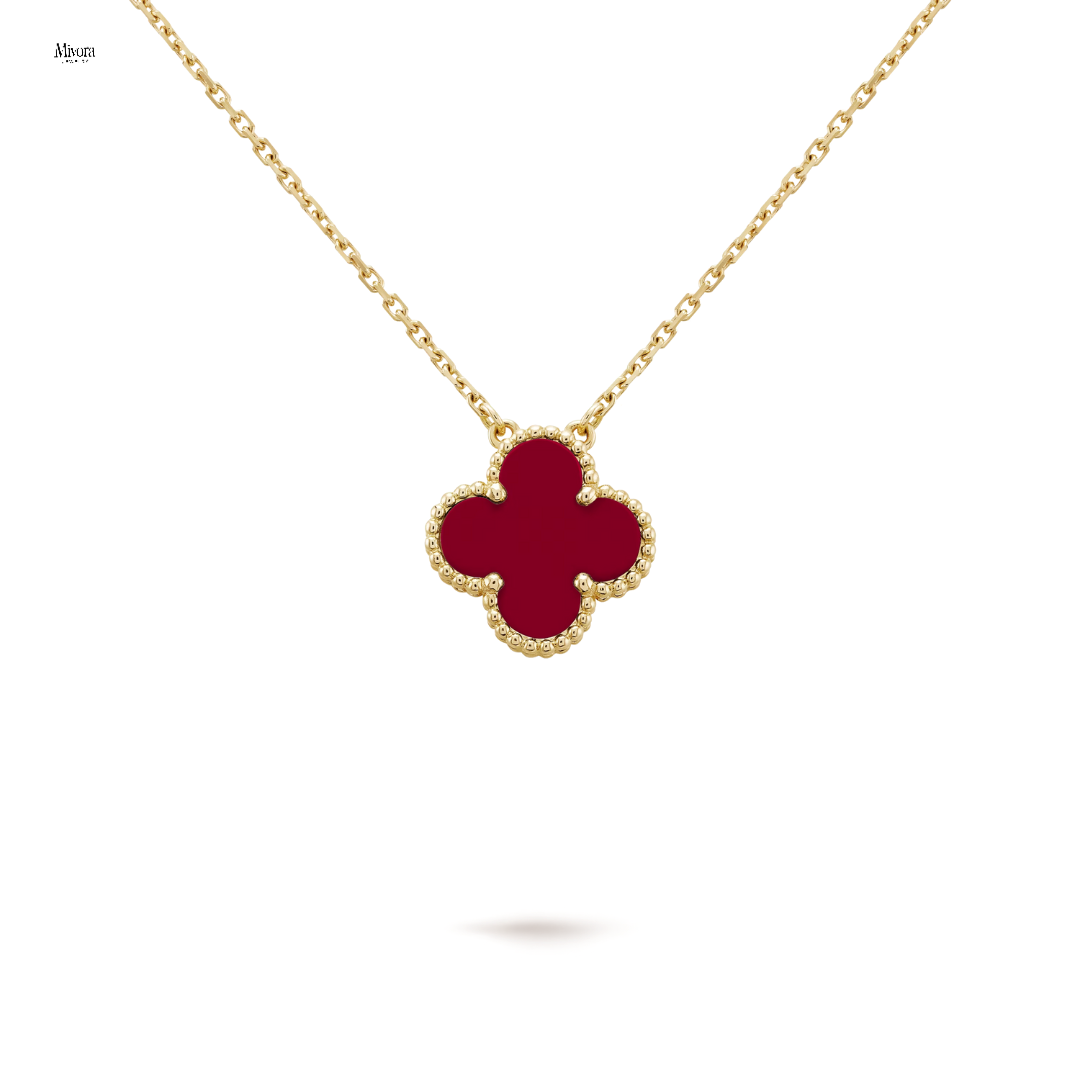 CLOVER NECKLACE | RED GOLD