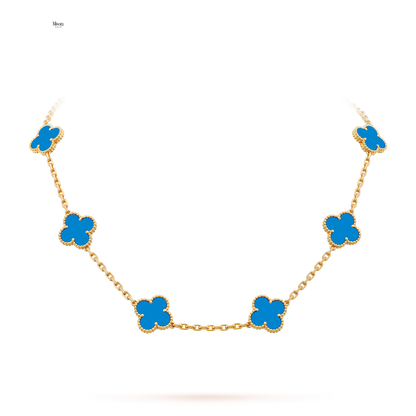 CLOVER NECKLACE 10 | ROYAL BLUE