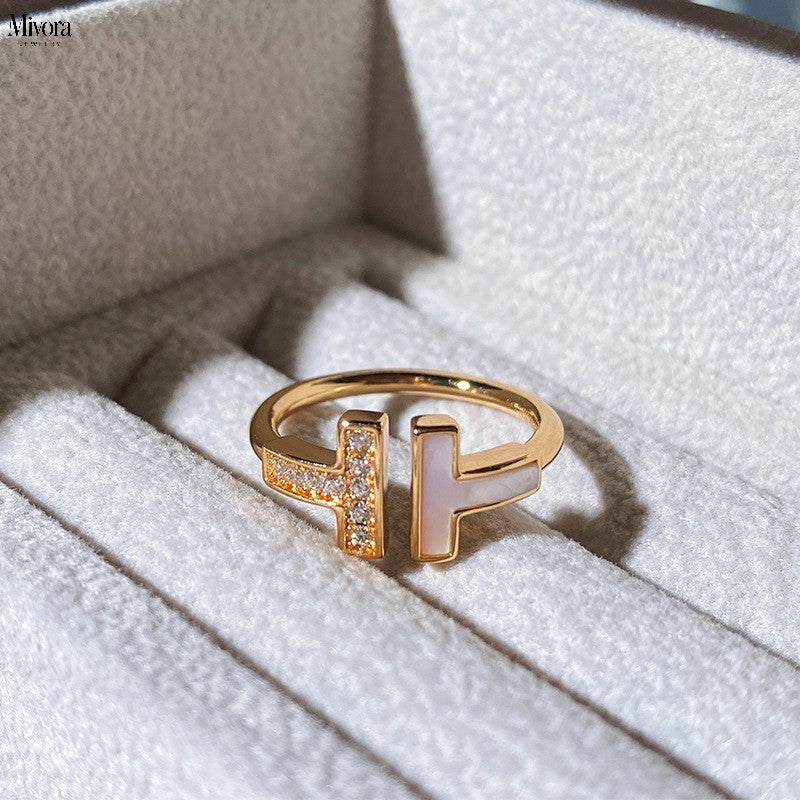 Mivora® DOUBLE T SIGNATURE RING