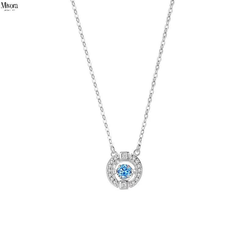Mivora® DANCING HEART BLUE GEM NECKLACE