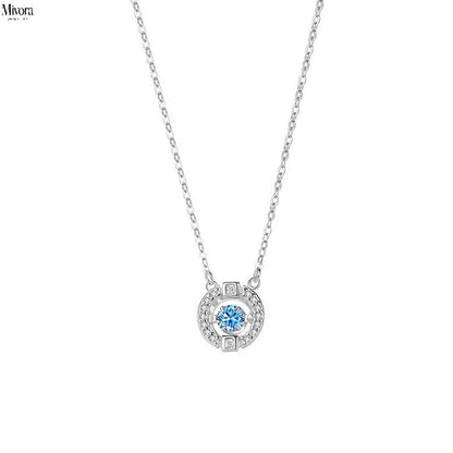 Mivora® DANCING HEART BLUE GEM NECKLACE