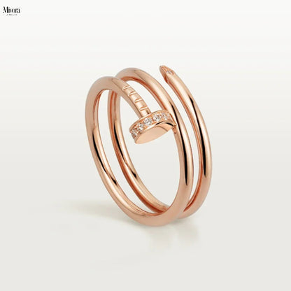 DOUBLE NAIL RING | ROSGOLD