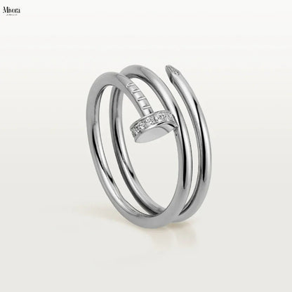 DOUBLE NAIL RING | SILBER