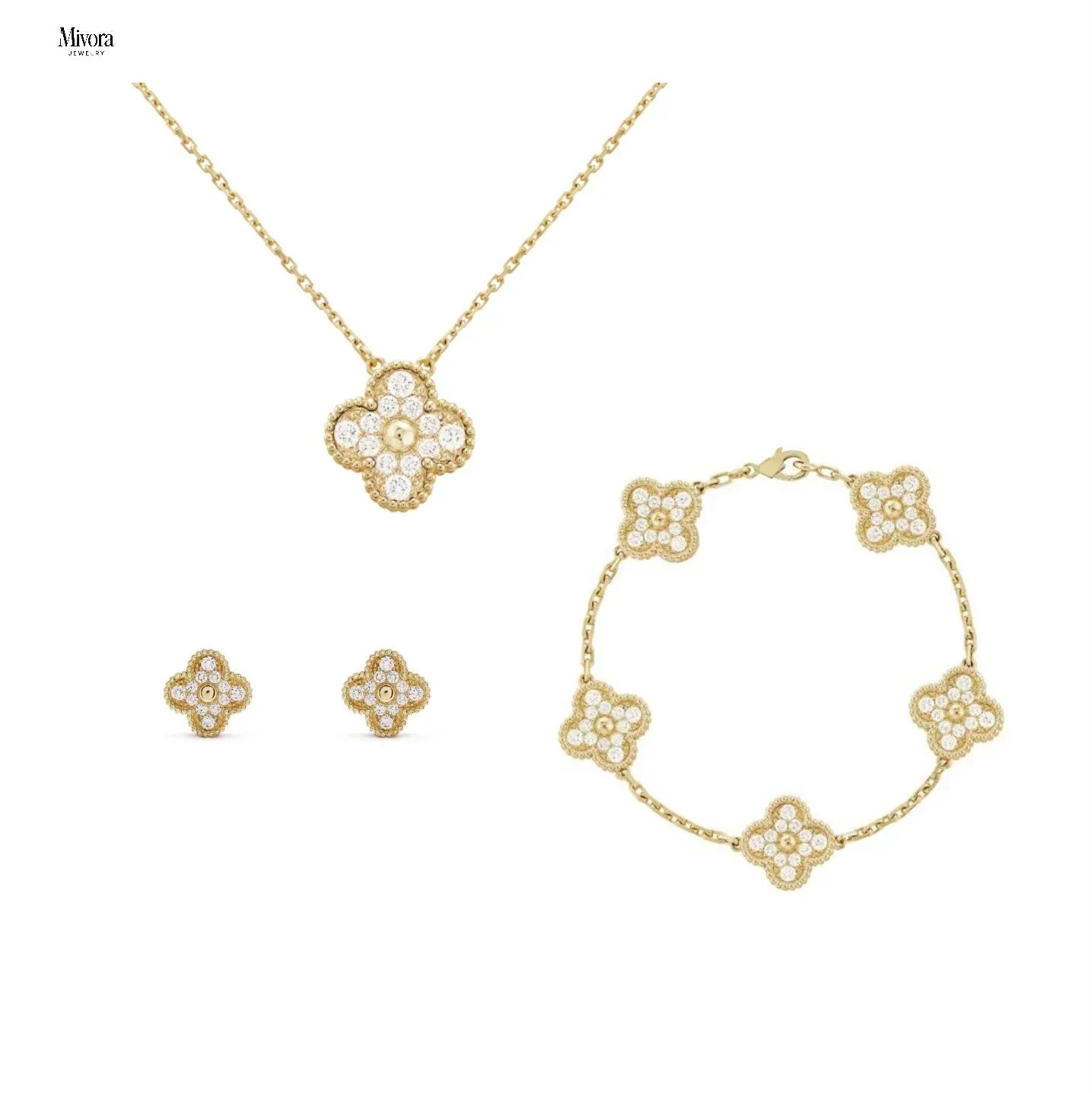 Mivora® GOLD LUXE | CLOVER DIAMOND SET