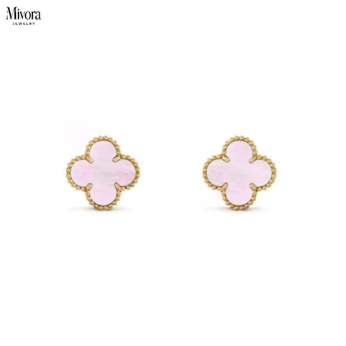 CLOVER EARRINGS | PINK GOLD