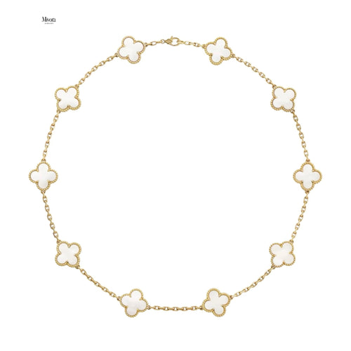 CLOVER NECKLACE 10 | WHITE GOLD