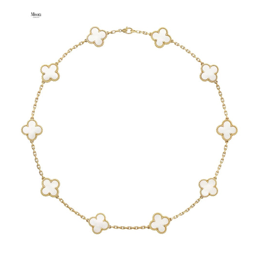 CLOVER NECKLACE 10 | WHITE GOLD