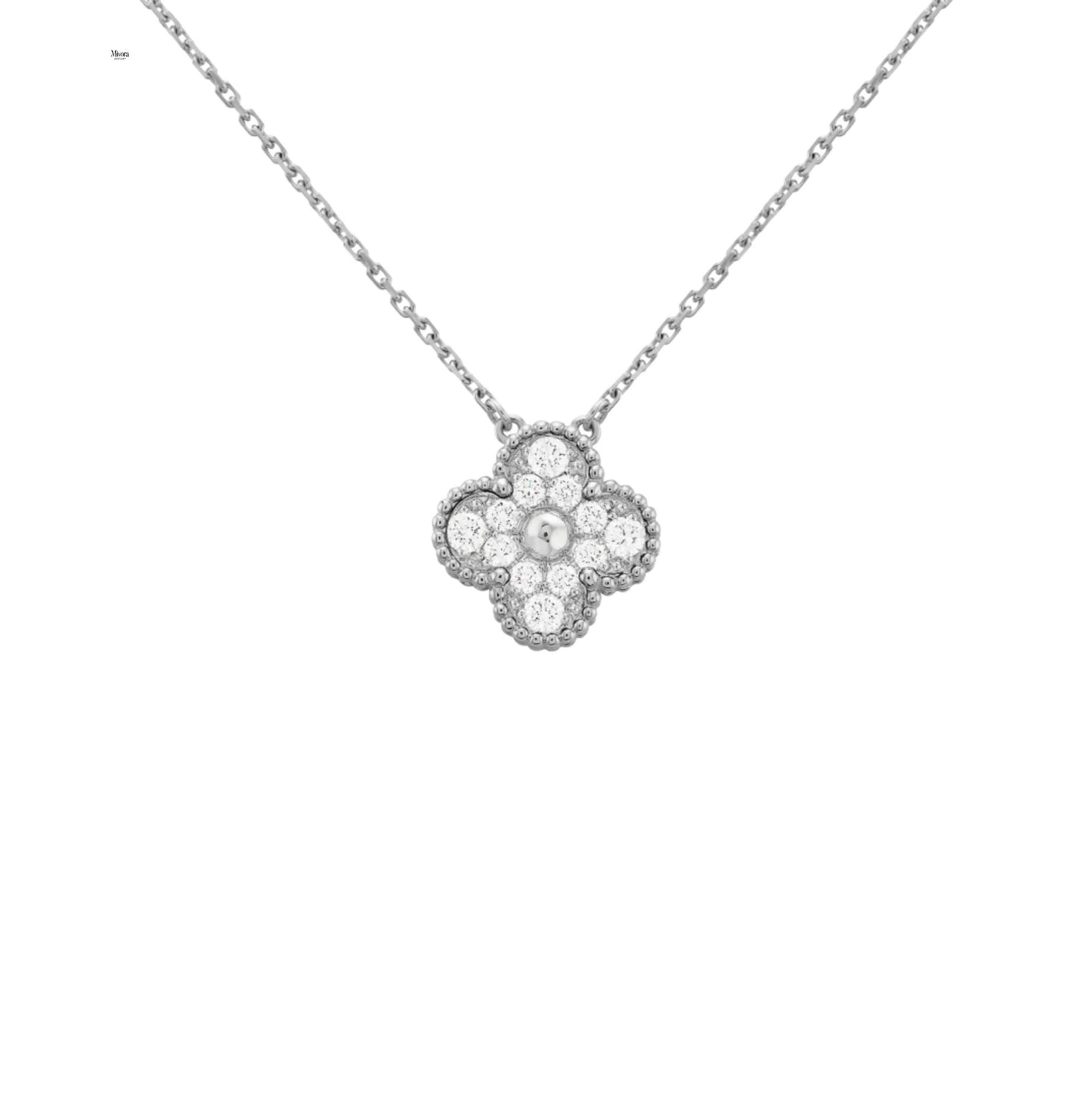 CLOVER DIAMOND NECKLACE | SILVER
