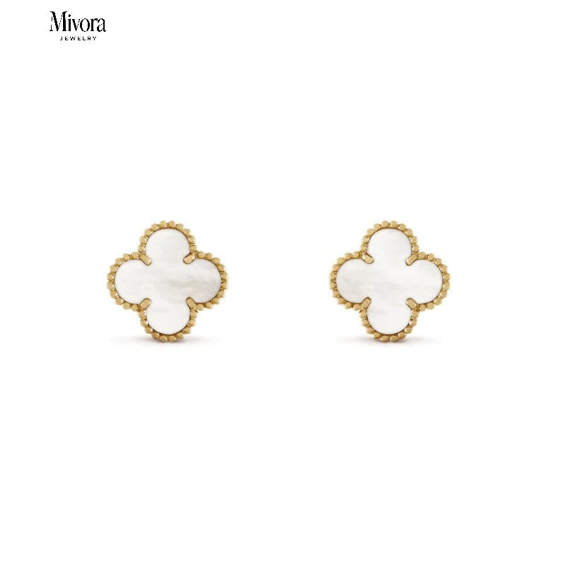 CLOVER EARRINGS | WHITE GOLD