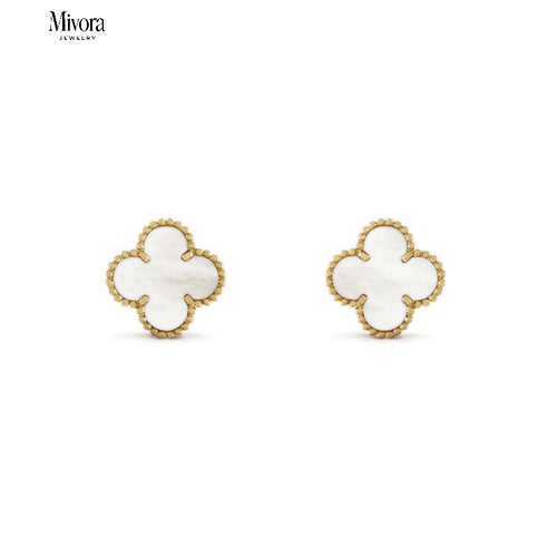 CLOVER EARRINGS | WHITE GOLD