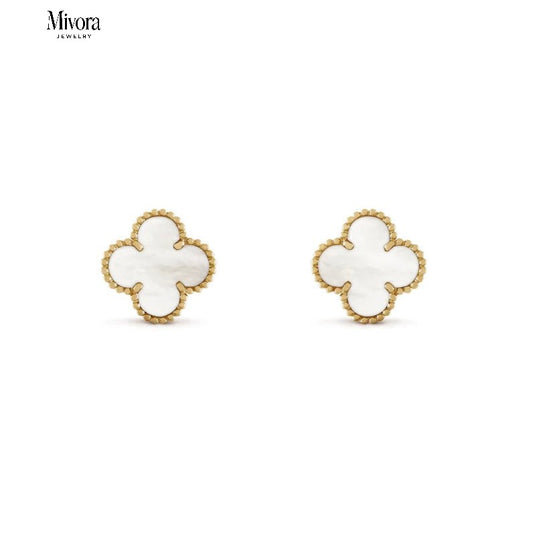 CLOVER EARRINGS | WHITE GOLD