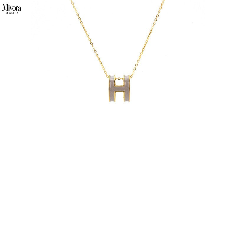 Mivora® H ENAMEL NECKLACE