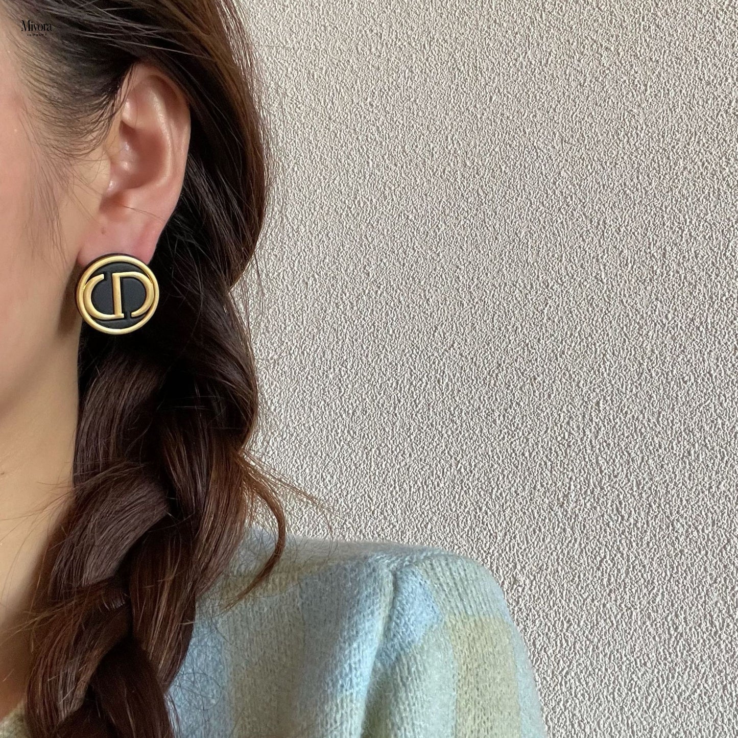 Mivora® VINTAGE MONOGRAM STUD EARRINGS