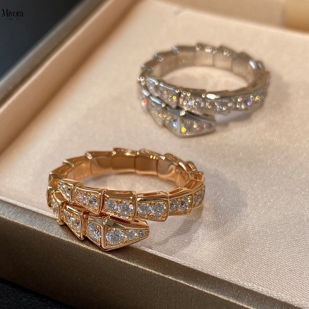 Mivora® FULL PAV SNAKEBONE RING