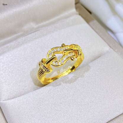 Mivora® PAV HORSEBIT TWISTED RING