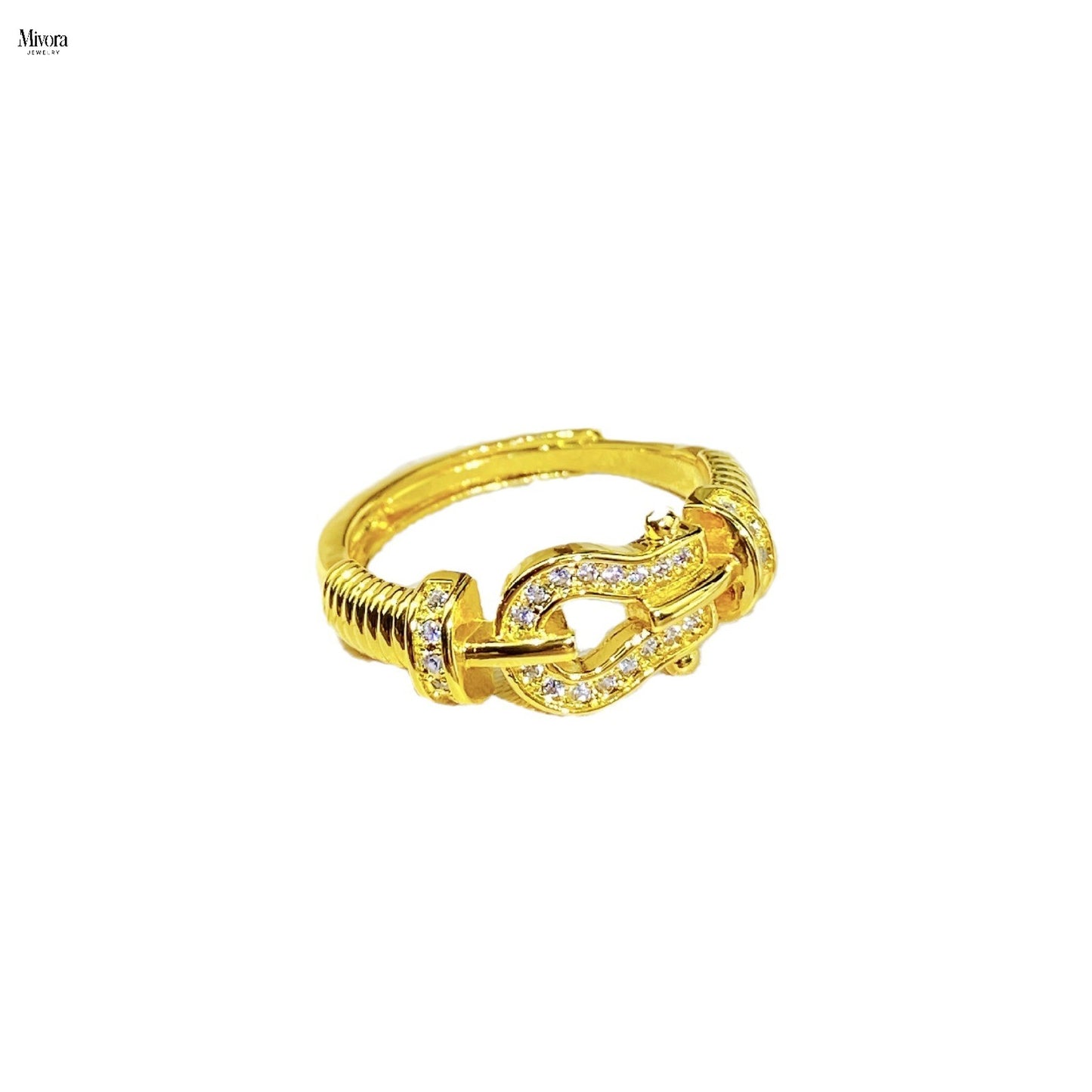Mivora® PAV HORSEBIT TWISTED RING