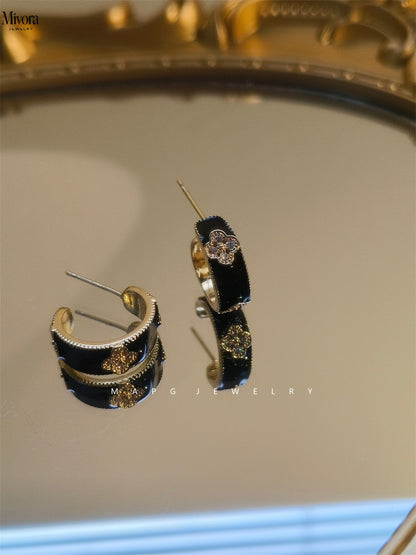 Mivora® ENAMEL CLOVER SIGNATURE EARRINGS
