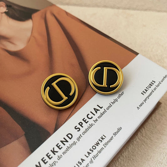 Mivora® VINTAGE MONOGRAM STUD EARRINGS