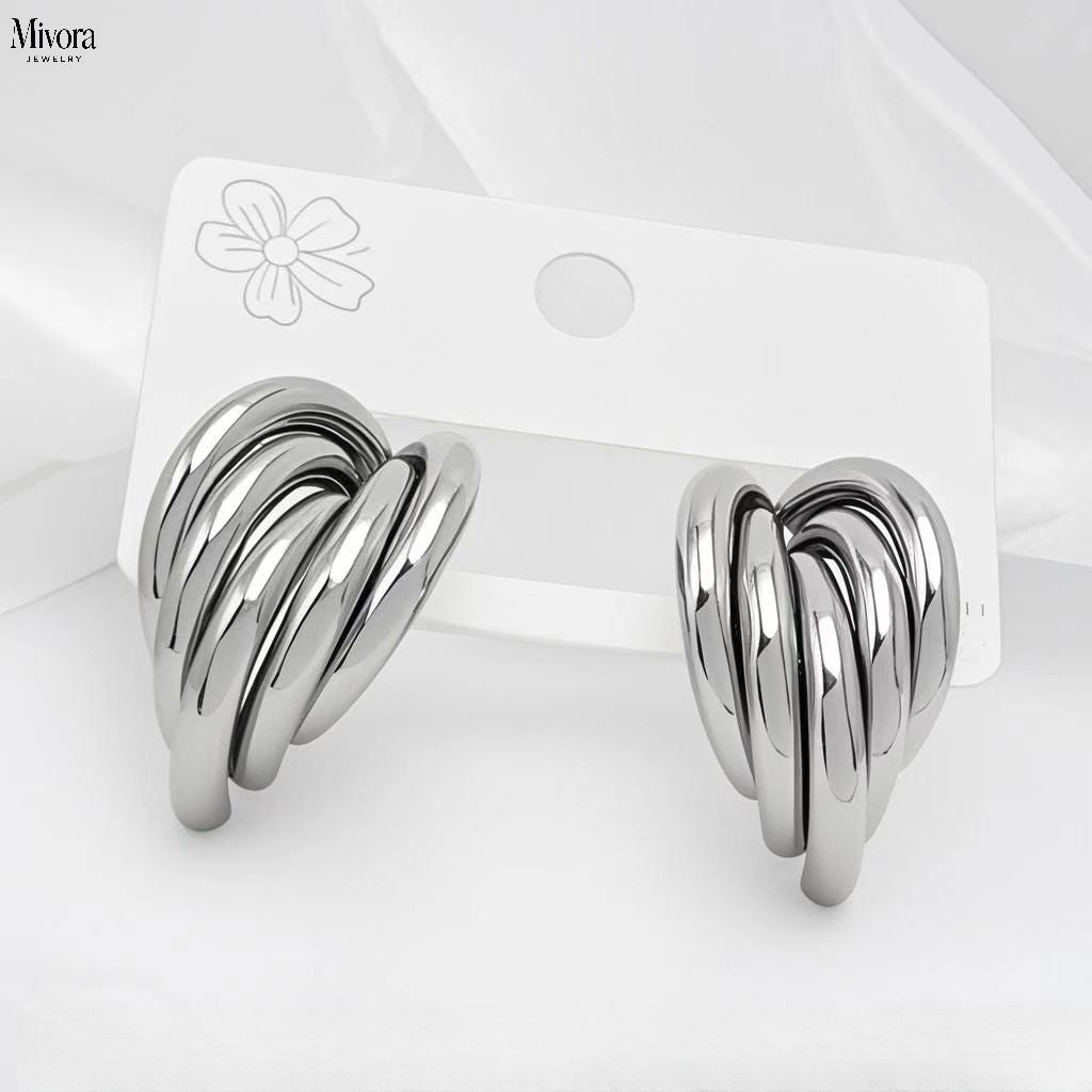 Mivora® SCULPTED HOOP EARRINGS