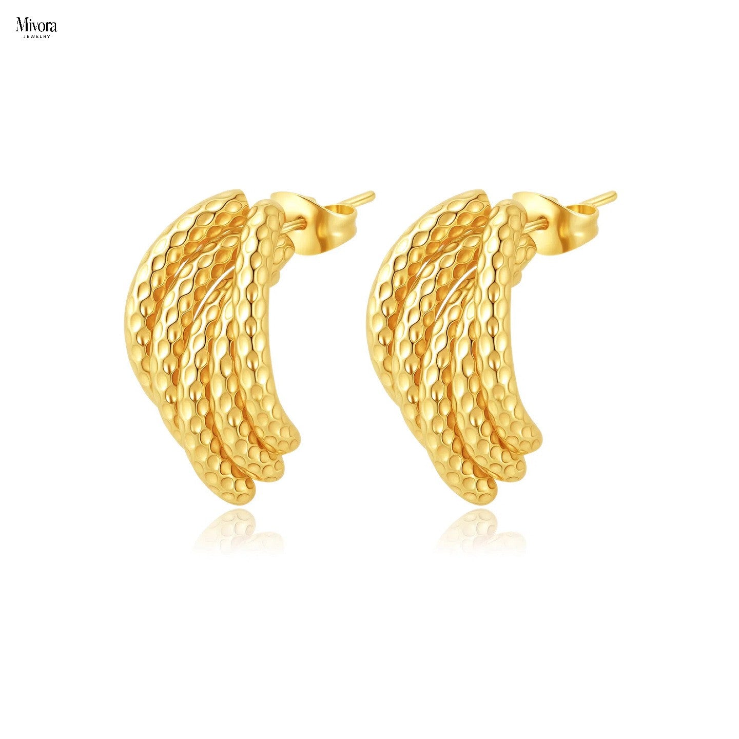 Mivora® SCULPTED HOOP EARRINGS