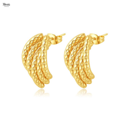 Mivora® SCULPTED HOOP EARRINGS