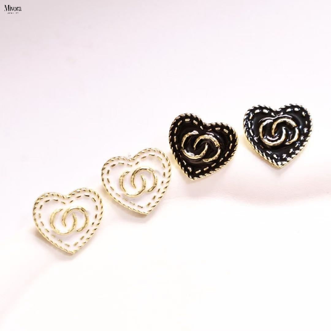 Mivora® DOUBLE C HEART EARRINGS