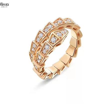 Mivora® FULL PAV SNAKEBONE RING