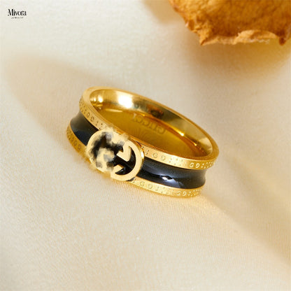 Mivora NOIR ENAMEL RING