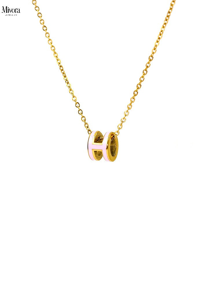 Mivora® H ENAMEL NECKLACE