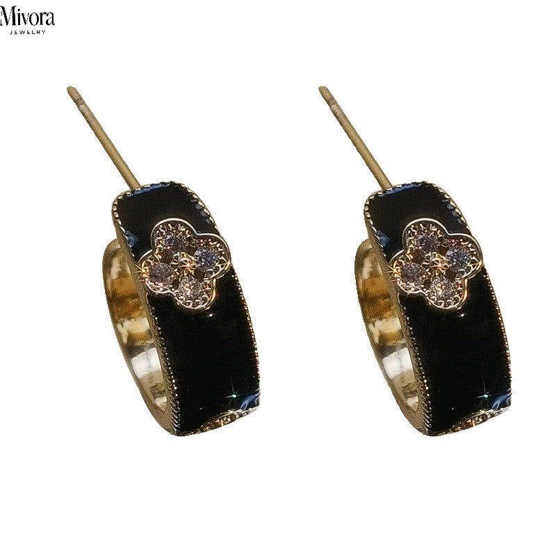 Mivora® ENAMEL CLOVER SIGNATURE EARRINGS