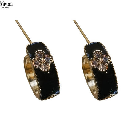 Mivora® ENAMEL CLOVER SIGNATURE EARRINGS