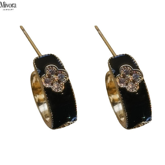 Mivora® ENAMEL CLOVER SIGNATURE EARRINGS