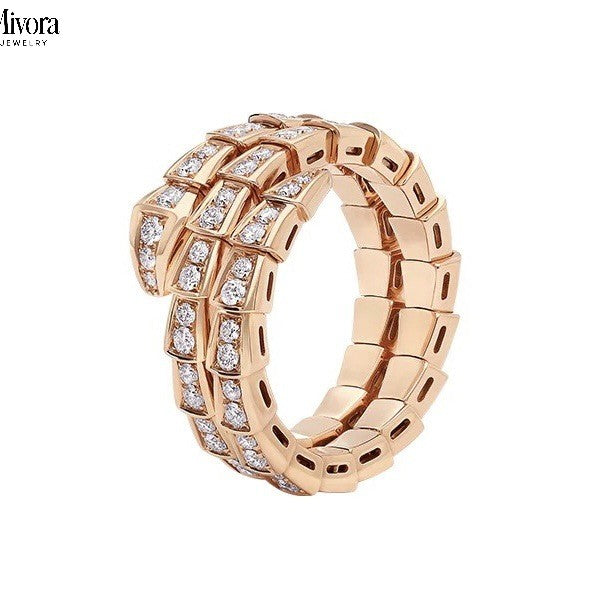 Mivora® FULL PAV SNAKEBONE RING