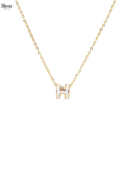 Mivora® H ENAMEL NECKLACE