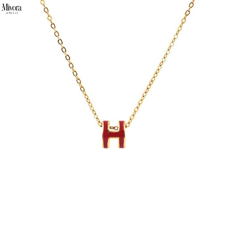 Mivora® H ENAMEL NECKLACE