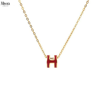 Mivora® H ENAMEL NECKLACE
