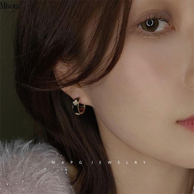 Mivora® ENAMEL CLOVER SIGNATURE EARRINGS