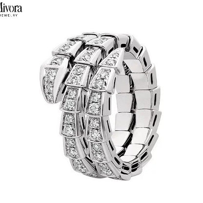 Mivora® FULL PAV SNAKEBONE RING