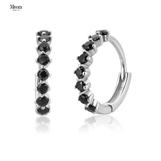 EARRINGS LE CHIC | SILVER ONYX