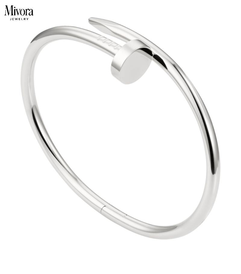 NAIL BRACELET THIN | SILBER